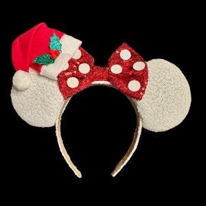 Women’s Disney Inspired Handmade Holiday Sequin Minnie Ears Headband - NWOT